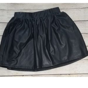 Nollie Faux Leather Black Mini Skirt